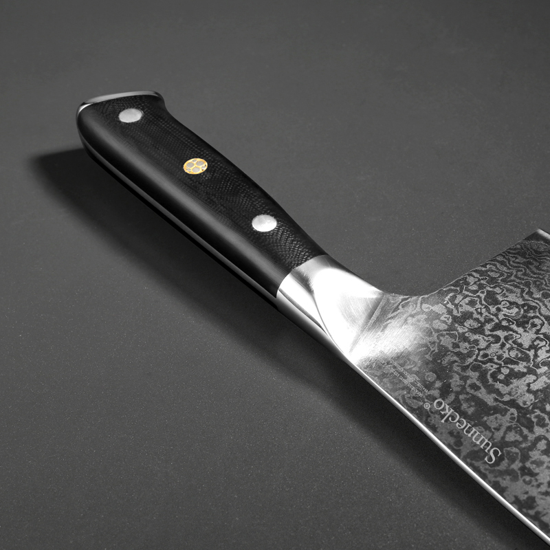Professional Japanese Damascus Steel Kitchen Cleaver Knife